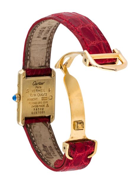 cartier tank strap size|cartier tank must replacement strap.